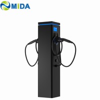 Estación de Carga Inteligente para Vehículos Eléctricos de 22kW/44kW con Doble Puerto, OCPP 1.6J, Medidor Certificado MID e Interruptor de Entrada