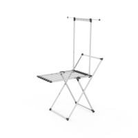 Nouvel arrivage Séchoir à linge pliable à deux niveaux en aluminium Design pliable fonctionnel pour la maison, le salon ou la salle de bain