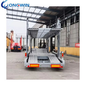 Xe tàu sân bay bán Trailer nhà máy giá giao thông vận tải Trailer đôi boong 10 xe tàu sân bay bán Trailer phẳng để bán - Product Image 4