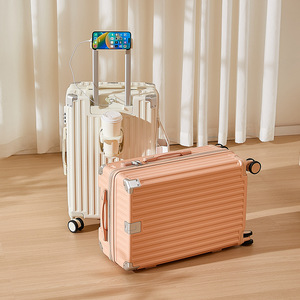 Aluminum Frame Luggage 20 Inch Carry On <b>Suitcase</b> With Silent <b>Wheels</b> And Alloy Handle For Travel - Product Image 4