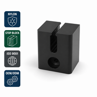 Bloque Guía Superior de Nylon para Ventana Corredera de Aluminio con Diseño de Montaje de Orificio Horizontal