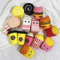 Jouets anti-stress en PU, jouets moelleux géants à remontée lente, chat kawaii, hamburger, pain, jouet sensoriel pour autisme, TDAH, adultes, filles, garçons, cadeaux
