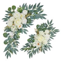 Guirlande florale pour arche de mariage et de remise de diplôme, en roses, en PU, réaliste, souple, moderne, faite à la main, pour mariage en extérieur