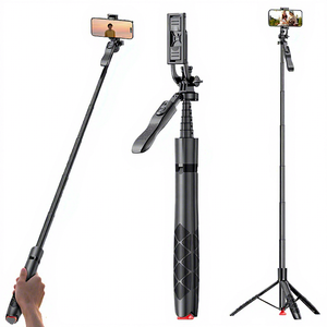 L16-TT 1.8M ไม้เซลฟี่แบบร่มพร้อมขาตั้งกล้อง หมุนได้ 360 องศา พับเก็บได้ ออลอินวัน สำหรับโทรศัพท์มือถือ ไลฟ์สด และวีล็อก - Product Image 1