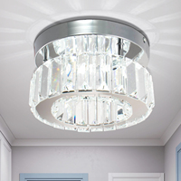 Lustre en cristal K9 pour salle à manger, éclairage de plafond moderne, éclairage ponctuel en cristal pour plafond, commande par interrupteur