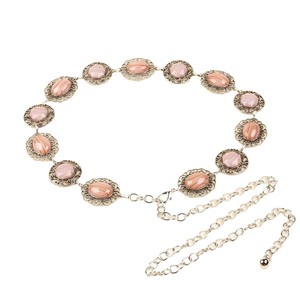 Nouvelle chaîne de taille en métal durable argenté vintage style bohème <span class=keywords><strong>chic</strong></span> pour <span class=keywords><strong>femme</strong></span>, <span class=keywords><strong>ceinture</strong></span> fine polyvalente de 125 cm pour robes – Collection été 2025 - Product Image 1