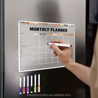 Tableau de planification hebdomadaire magnétique double face personnalisé pour enfants avec calendrier de réfrigérateur multifonctionnel et bloc-notes pour la cuisine