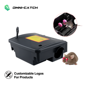 Stazione per Esche per Roditori in Plastica Nera di Alta Qualità - Scatola Riutilizzabile per Trappole per Topi con Chiusura a Chiave, Logo Personalizzabile - Product Image 1