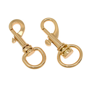 Mittlere runde Schwanz Hunde halsband führt Verschluss Hochleistungs-Karabiner haken für Haustier zubehör 19mm ovale Enden Schlüssel kettens chnalle - Product Image 2