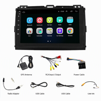 Autoradio Android pour Toyota Prado 120 2004-2009 Navigation GPS Multimédia pour Lecteur Écran Tactile WiFi TV Affichage OLED HD