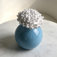 Diffuseur de parfum en céramique Finru avec bouteille d'huile essentielle, fleur en céramique, coffret cadeau d'aromathérapie pour la maison, la salle de bain, la chambre d'hôtel