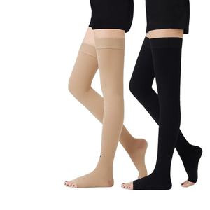 <span class=keywords><strong>Calze</strong></span> a compressione medica 15-21 mmHg a punta aperta, altezza media coscia, in maglia a pois, per il supporto delle vene varicose delle gambe - Product Image 3