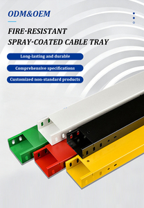 Bandeja para Cables de Acero con Recubrimiento en Polvo Rojo, Resistente a la Corrosión, para Cableado en Edificios Comerciales - Product Image 6