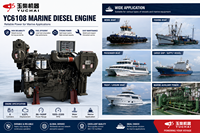 Moteur diesel marin SCDC Yuchai YC6B150C 150 CV 110 kW 1800 tr/min 6 cylindres refroidi par eau turbocompressé 4 temps pour machines de pompage et bateaux