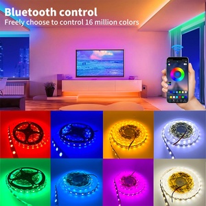 Bande lumineuse LED 5V 5050 RGB 12/30/60 LED/m avec télécommande sans fil 44 touches pour la décoration de paysages, résidences et chambres - Product Image 3