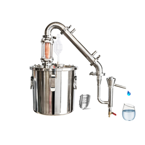 Destilador de alcohol de 12L para el hogar, lente de visión de malla de cristal de cobre, con prensa privada para vino, whisky, whisky y Ron - Product Image 1