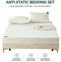 Drap de mise à la terre pour un sommeil profond, drap de lit conducteur antistatique 95% coton + 5% argent, tapis de mise à la terre pour adultes, soulagement du stress, bien-être
