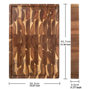 Cực lớn và dày keo cuối hạt gỗ thớt với nước trái cây rãnh nhà bếp thớt gỗ <span class=keywords><strong>butcher</strong></span> khối - Product Image 6