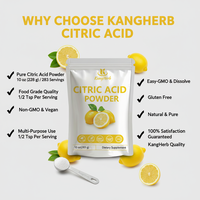 Kangherb Factory Supply - Matière première pharmaceutique et cosmétique - Poudre d'acide citrique naturel