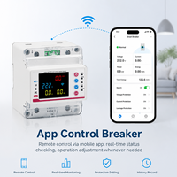 Interruptor de Circuito Inteligente WiFi Trifásico de Alta Gama con Medidor de Energía de 100A y Pantalla LCD a Color para Automatización de Edificios Inteligentes