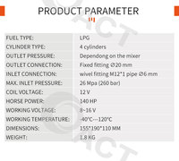Régulateur ACT LPG GPL Réducteur automatique de gaz GPL ACT07 Régulateur de système à point unique