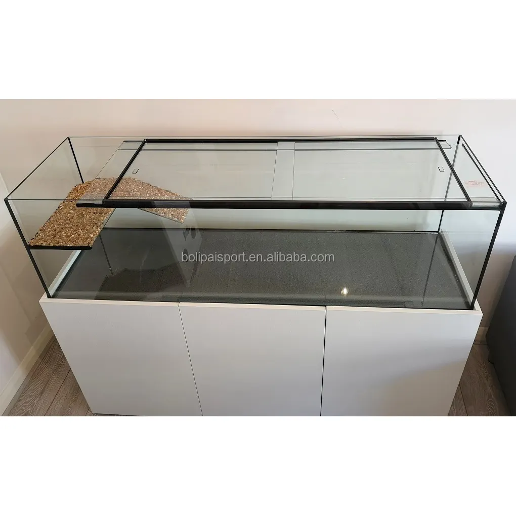wholesale modern laminated glass turtle aquaculture tank for furniture