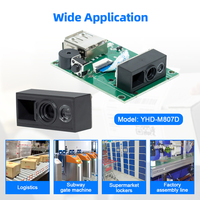 Lecteur de code QR à montage fixe 2D YHD-M807D, module de scanner de code-barres intégré, pour contrôle d'accès, logistique, ligne d'assemblage en usine
