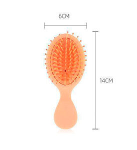 Mixed Color Round Curling Hollowed Styling <b>Detangling</b> Home Use Plastic Handle Common Comb Self Cleaning Hair Hair <b>Brush</b> - Product Image 5