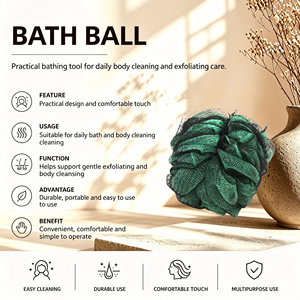 Nouveaux produits de haute qualité : Éponge de bain en loofah, boule de douche en maille, exfoliant corporel - Product Image 1