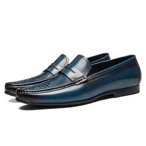 New Autumn Formal Shoes Genuine Leather <strong>Brogues</strong> for <strong>Men</strong> Business Slip-on Big Size Italy Design Toe Rubber Outsole Fashion Trend - Product Image 1