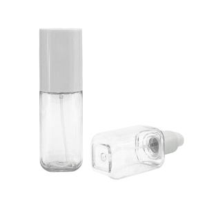 ขวดพลาสติก PET ใสทรงเหลี่ยม ขนาด 80 มล. 100 มล. สำหรับเครื่องสำอาง พร้อมหัวฉีดสเปรย์สีขาวแบบละอองละเอียด - Product Image 3
