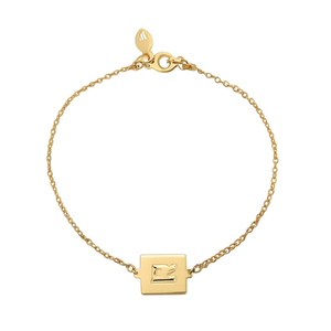 Bracciale in Acciaio Inossidabile con Charm a Forma di Lettera R 12x14cm, Gioiello per Donne - Product Image 1