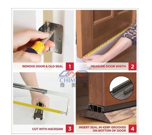 셀프 씰링 도어 스윕 소음 감소 웨더스트리핑 도어 하단 씰 스트립 도어 하단 스윕 비바람에 견디는 음향 - Product Image 6
