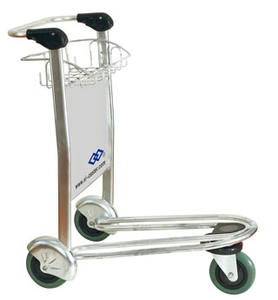 Chariot à bras 200kg en alliage d'<span class=keywords><strong>aluminium</strong></span> plate-forme de chariot à aéroport frein automatique 4 roues demi-taille chariot de ligne aérienne trois roues - Product Image 6