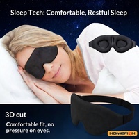 Masque de sommeil respirant 3D réglable, bloque la lumière, permet la circulation de l'air pour les yeux, unisexe, ajustement confortable, utilisation quatre saisons