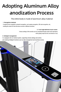 Tourniquet intelligent haute sécurité anti-accostage, installation facile, vitesse rapide, avec reconnaissance faciale et empreinte digitale - Product Image 6
