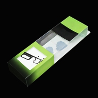 Boîtes d'emballage pliables en PVC vert imprimé, en plastique recyclé transparent durable, en acétate, en vinyle, en PVC, en PET, en RPET