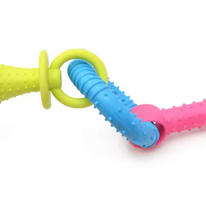 Anyfeel - Juguetes Masticables Duraderos y Ecológicos de TPR con Sabor a Pollo para Perros, 2.5 cm, Juguetes Modernos con Sonido, Palitos Coloridos y Anillos de Dentición - Product Image 3