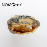 NOMOYPET Nouveau Design Reptile Accessoires Résine Poisson Fossile Décoratif Paysage Reptile Cacher Cave Abri