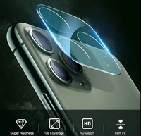 Protection d'objectif d'appareil photo en verre trempé anti-rayures, couverture intégrale, dureté 9H pour iPhone Samsung Xiaomi Huawei Oppo