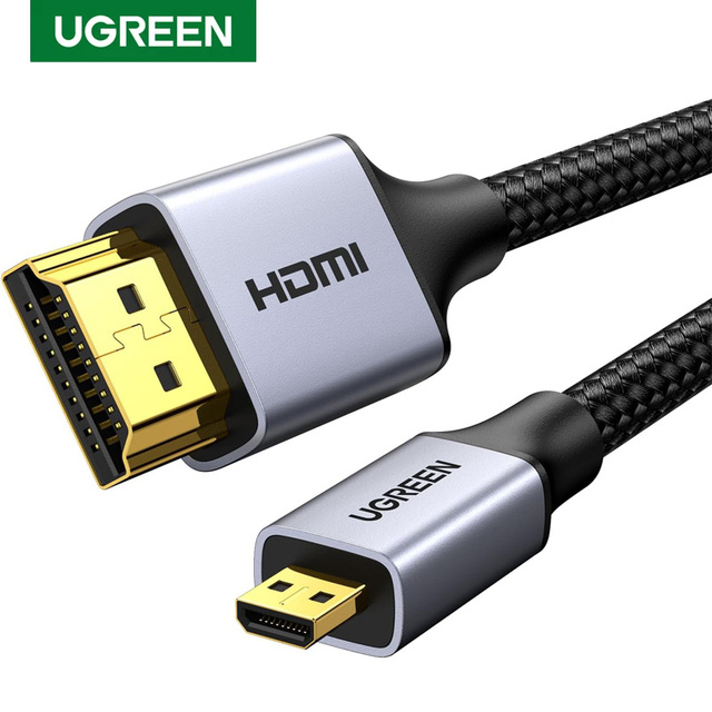 UGREEN HD164 Micro HD-MI Cable 8K/60Hz 4K Micro Ultra High Speed Certified HD-MI Cable to Micro Braided 18Gbps HD-MI 2.1 Cable