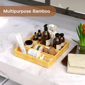 Wooden Compartmentalized Storage <b>Box</b> 32cm x 16cm Eco Friendly Kitchen Condiment Organizer Makeup Holder - Product Image 5
