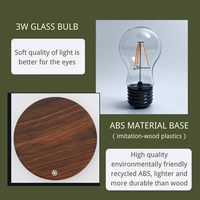 Lámpara de Escritorio Magnética Levitante con Bombilla, Luz Nocturna Giratoria Automática de 360°, Resina y Madera, Regalo Único, Decoración para el Hogar y la Oficina