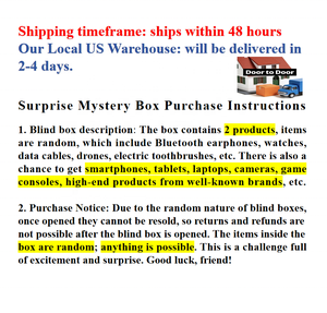 Festival Pengiriman Langsung AS, Hadiah Unik, Kotak Misteri Keberuntungan 3C, 100% Menang, Produk Acak 2 Item, Hadiah untuk Keluarga - Product Image 2