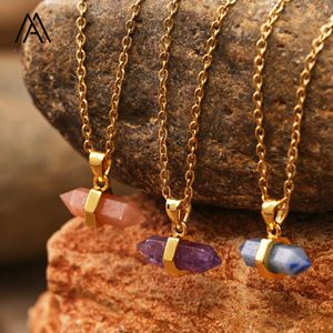 Ainty ouoble ooint ryrytha ecklace, Ealing Naturaural EMS metone INI EAD endant Ant Old ewelry - Product Image 1