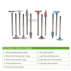 Kit de polissage Vimel pour porcelaine RPM8000-15000, outils de finition pour couronnes dentaires en céramique - Product Image 3