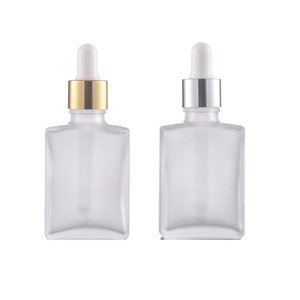 Tùy chỉnh rỗng lớp biểu bì dầu tinh dầu cơ thể dầu container <span class=keywords><strong>30ml</strong></span> 50ml 100ml Frosted phẳng hình chữ nhật vuông chai thủy tinh nhỏ giọt - Product Image 3