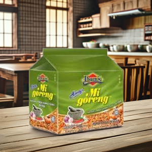 Nouilles instantanées Ibumie Always Mi Goreng Sambal certifiées HALAL, farine de blé, 0% de matières grasses, cuisson en 2 minutes, format familial - Product Image 4