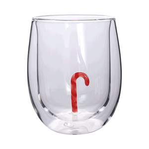 Gobelet en verre borosilicate à double paroi 350 ml, motif canne à sucre 3D, résistant à la chaleur, soufflé à la main, sans BPA, pour thé, café, maison - Product Image 2