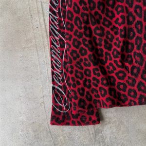 T-shirt rouge à imprimé léopard guépard pour homme, coton personnalisé, manches longues, DTG Homme Coton Unis En Gros Fournisseurs <span class=keywords><strong>de</strong></span> vêtements personnalisés - Product Image 3